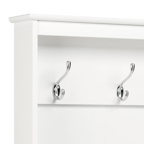 Charlton Home® Flatiron Hall Tree 38'' Wide with Bench and Shoe Storage